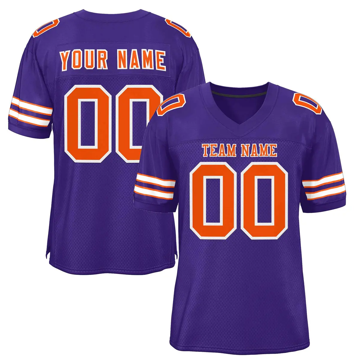Purple Orange-White Classic Style Authentic Football Jersey