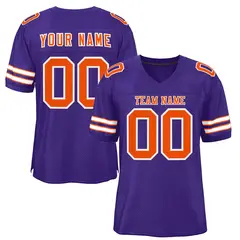 Purple Orange-White Classic Style Authentic Football Jersey 1