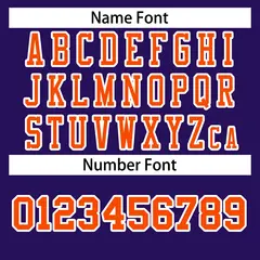 Purple Orange-White Classic Style Authentic Football Jersey 4