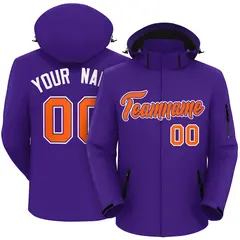 Purple Orange-White Classic Waterproof Jacket