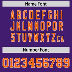 Purple Orange-White Color Block Raglan Sleeves Football Jersey 4