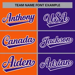Purple Orange-White Color Block Varsity Baseball Bomber Jacket 5