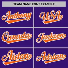 Purple Orange-White Color Block Varsity Full-Snap Baseball Jacket 5