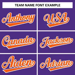 Purple Orange-White Color Block Varsity Full-Snap Baseball Jacket 5