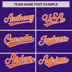 Purple Orange-White Color Block Varsity Letterman Jacket 3