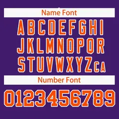Purple Orange-White Full Button Baseball Jersey 4