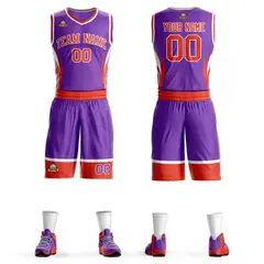 Purple Orange White Graffiti Lightning Basketball Jersey 1