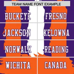 Purple Orange White Graffiti Pattern Flag Football Jersey 3