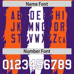 Purple Orange White Graffiti Pattern Flag Football Jersey 4