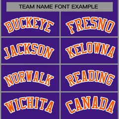 Purple Orange-White Raglan Sleeves Varsity Full-Snap Letterman Jacket 5