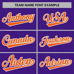 Purple Orange-White Raglan Sleeves Varsity Full-Snap Letterman Jacket 5