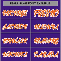 Purple Orange-White Raglan Sleeves Varsity Full-Snap Letterman Jacket 5