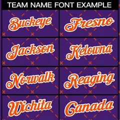 Purple Orange-White Rhombus Authentic Baseball Jersey 3