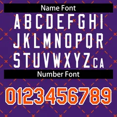 Purple Orange-White Rhombus Authentic Baseball Jersey 4
