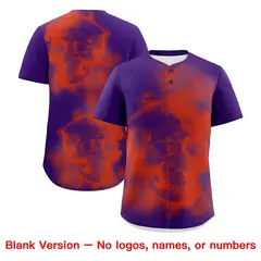 Purple Orange White Skeleton Graffiti Baseball Jersey 8