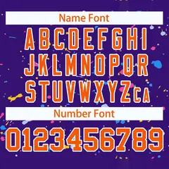 Purple Orange White Splash Graffiti Striped Baseball Jersey 4
