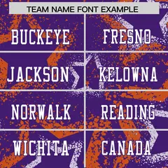 Purple Orange-White Star Graffiti Authentic Football Jersey 3