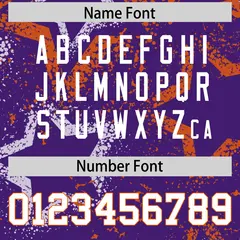 Purple Orange-White Star Graffiti Authentic Football Jersey 4