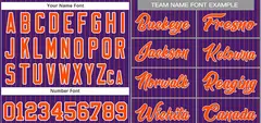 Purple Orange-White Stripe Authentic Fashion Baseball Jersey 3