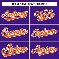 Purple Orange White Varsity Full-Snap Letterman Jacket 3