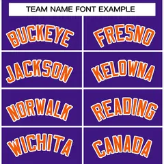 Purple Orange White Varsity Full-Snap Letterman Jacket 3