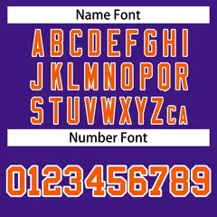 Purple Orange White Varsity Full-Snap Letterman Jacket 4