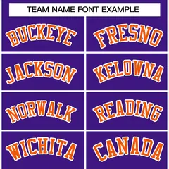 Purple Orange White Varsity Full-Snap Letterman Jacket 5