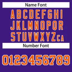 Purple Orange White Varsity Full-Snap Letterman Jacket 6