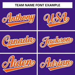 Purple Orange White Varsity Full-Snap Letterman Jacket 5