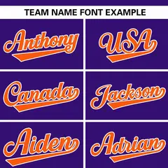 Purple Orange-White Varsity Letterman Bomber Jacket 5