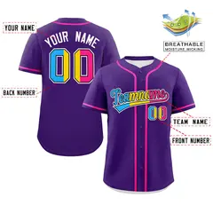 Purple Pansexuality Pride Month Baseball Jersey 2