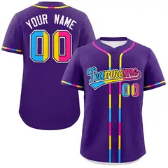 Purple Pansexuality Pride Month Baseball Jersey 1