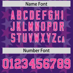 Purple Pink All Star Graffiti Pattern Football Jersey 4