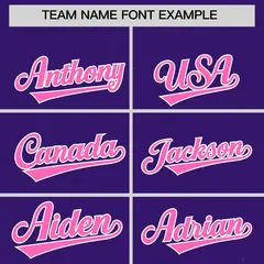 Purple Pink Floral Gradient Full Button Baseball Jersey 3