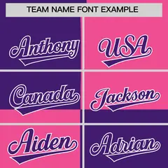 Purple Pink Four Squares Color Block Varsity Letterman Jacket Hoodie 5
