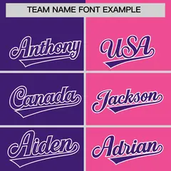 Purple Pink Four Squares Performance Polo Shirt 3