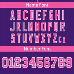 Purple Pink Full Button Classic Baseball Jersey 4