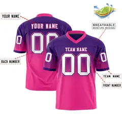 Purple Pink Gradient Fashion Authentic Football Jersey 2