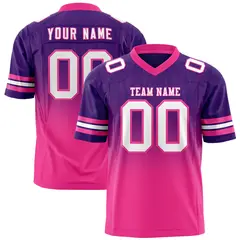 Purple Pink Gradient Fashion Flag Football Jersey 1