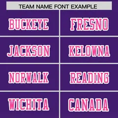 Purple Pink Gradient Side Pattern Authentic Football Jersey 3