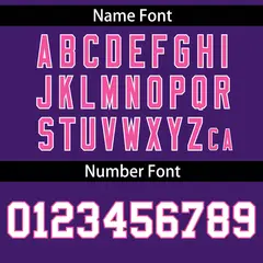 Purple Pink Gradient Side Star Pattern Baseball Jersey 4