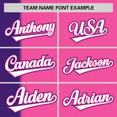 Purple Pink Gradient Stripe Two-Button Softball Jersey 3