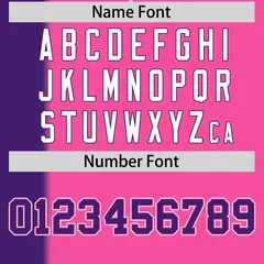 Purple Pink Gradient Stripe Two-Button Softball Jersey 4