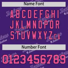 Purple Pink Graffiti Text Full Button Baseball Jersey 4