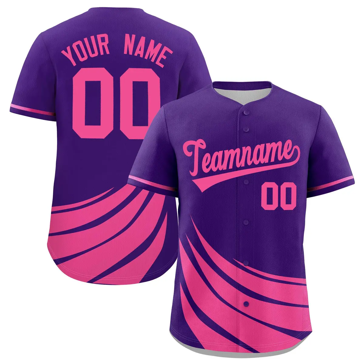 Purple Pink Graffiti Wind Mark Baseball Jersey