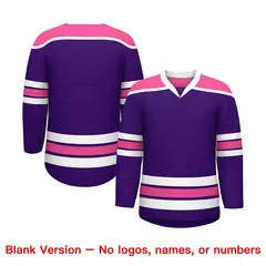 Purple Pink Ice Cream Helmet Pattern Hockey Jersey 7