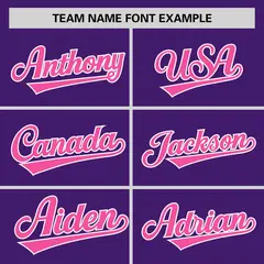 Purple Pink Raglan Pullover Authentic Baseball Jersey 3
