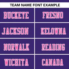 Purple-Pink Raglan Sleeves Fashion Authentic Football Jersey 3