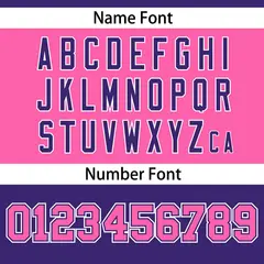 Purple-Pink Raglan Sleeves Fashion Authentic Football Jersey 4