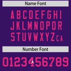 Purple Pink Sequin Lettering Football Jersey 4